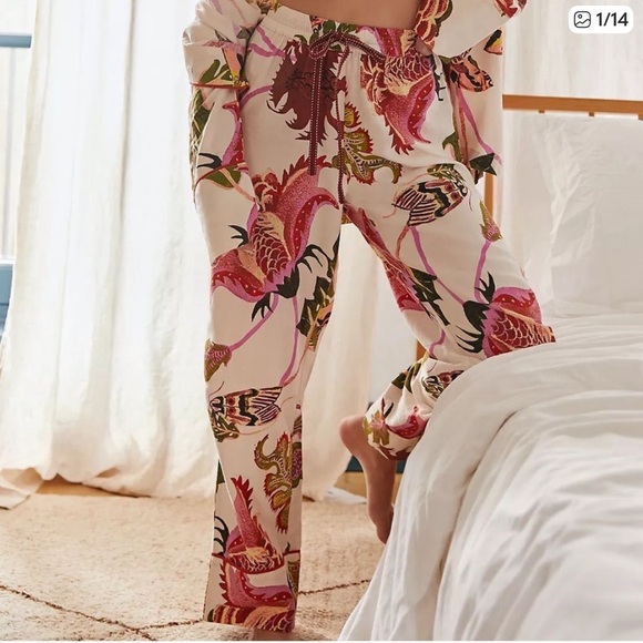 Anthropologie Raphael Balme Sleep Lounge Pants Womens size L Large - Picture 2 of 11